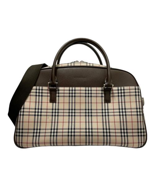 BURBERRY（バーバリー）BURBERRY (バーバリー) ノバチェックボストンバック・ボストンバッグ ベージュの古着・服飾アイテム
