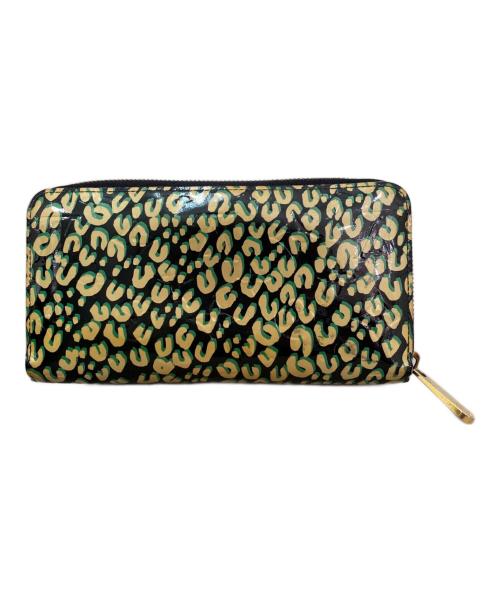 LOUIS VUITTON（ルイ ヴィトン）LOUIS VUITTON (ルイ ヴィトン) ヴェルニジッピーウォレット ブラック×イエローの古着・服飾アイテム