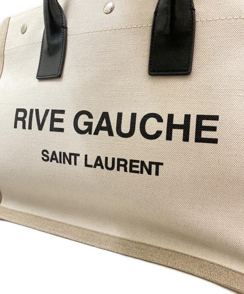 Saint Laurent Paris（サンローランパリ）Saint Laurent Paris (サンローランパリ) RIVE GAUCHE　トートバッグ ベージュの古着・服飾アイテム