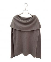 EVERYDAY I LIKE.（エヴリデイ アイ ライク）の古着「Fluffy Off Shoulder Knit」｜グレージュ