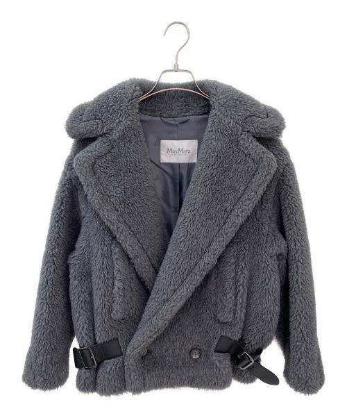 MaxMara（マックスマーラ）MaxMara (マックスマーラ) テディベアショートコート グレー サイズ:34の古着・服飾アイテム