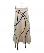 LOEWEロエベ）の古着「フレア インターシャ スカート」｜アイボリー