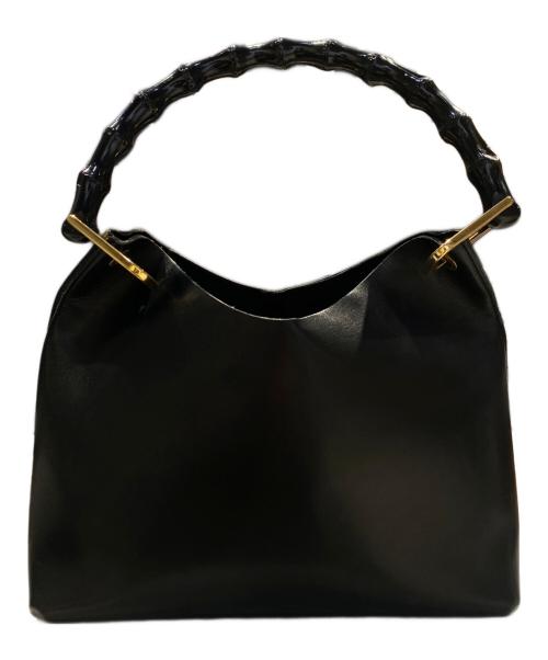 GUCCI（グッチ）GUCCI (グッチ)  バンブー ハンドバッグ  ブラックの古着・服飾アイテム
