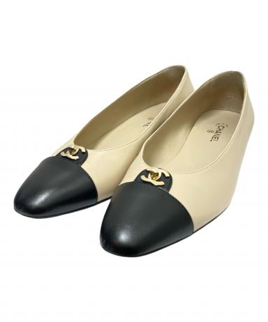 中古・古着通販】CHANEL (シャネル) バレリーナココマークロゴパンプス