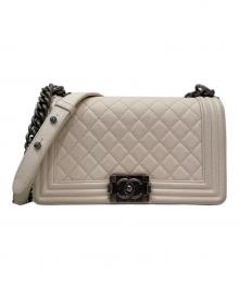 CHANEL（シャネル）の古着「ボーイシャネル25」｜ホワイト×シルバー金具