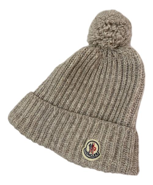 MONCLER（モンクレール）MONCLER (モンクレール) ニット帽 ベージュ サイズ:ONE SIZEの古着・服飾アイテム
