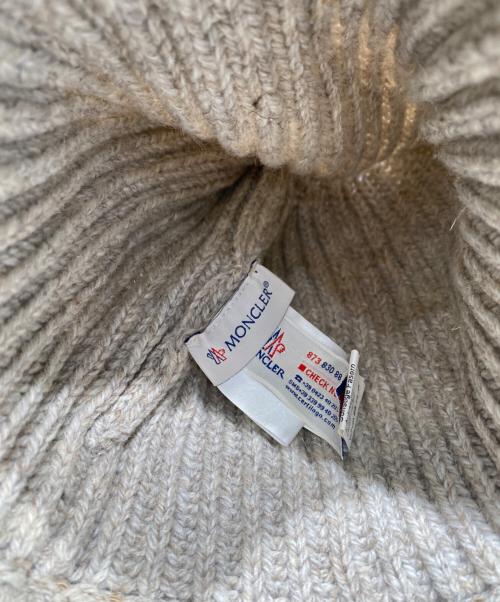 MONCLER（モンクレール）MONCLER (モンクレール) ニット帽 ベージュ サイズ:ONE SIZEの古着・服飾アイテム