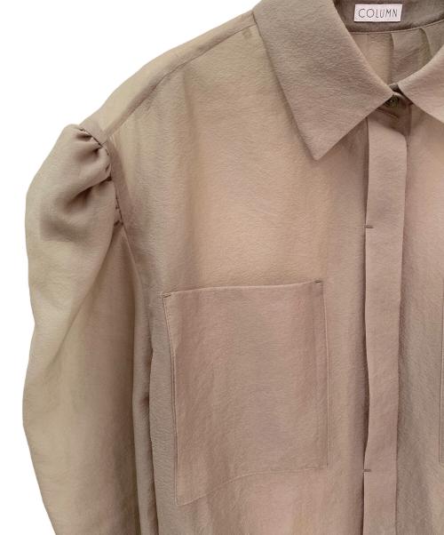 COLUMN（コラム）COLUMN (コラム) シアーシャツ オリーブ サイズ:Fの古着・服飾アイテム