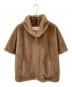 ANAYI（アナイ）の古着「フェイクミンクファージレ」｜ブラウン