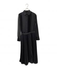 sacai（サカイ）の古着「シースルー シャツワンピース」｜ブラック