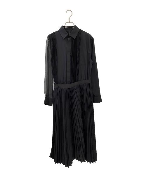 sacai（サカイ）sacai (サカイ) シースルー シャツワンピース ブラック サイズ:1の古着・服飾アイテム
