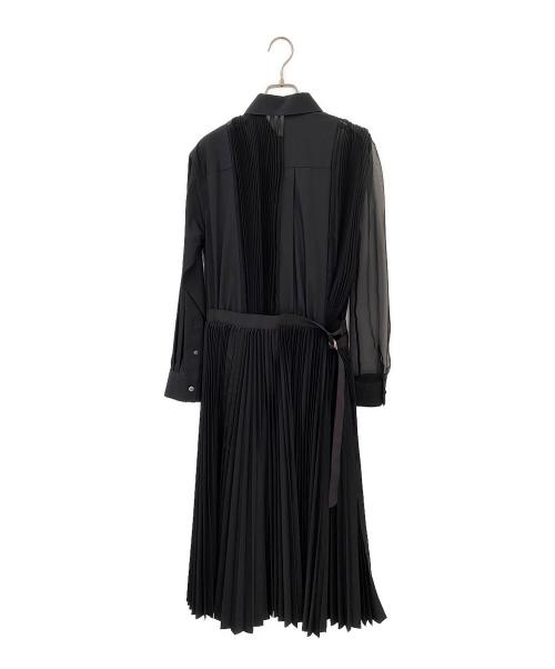 sacai（サカイ）sacai (サカイ) シースルー シャツワンピース ブラック サイズ:1の古着・服飾アイテム