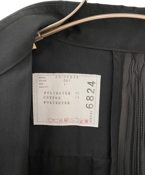 sacai（サカイ）sacai (サカイ) シースルー シャツワンピース ブラック サイズ:1の古着・服飾アイテム