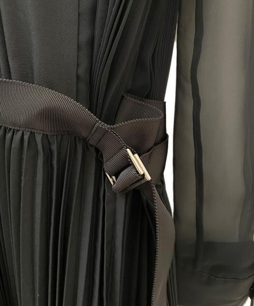 sacai（サカイ）sacai (サカイ) シースルー シャツワンピース ブラック サイズ:1の古着・服飾アイテム