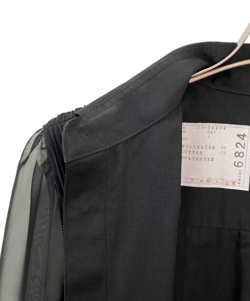 sacai（サカイ）sacai (サカイ) シースルー シャツワンピース ブラック サイズ:1の古着・服飾アイテム
