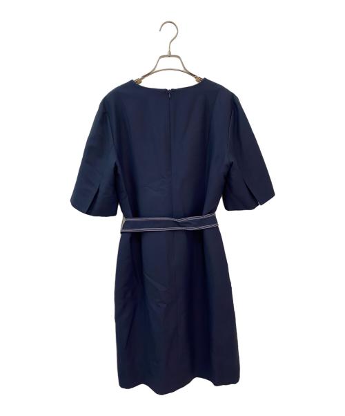 partow（パルトウ）partow (パルトウ) 半袖ワンピース ネイビー サイズ:10の古着・服飾アイテム