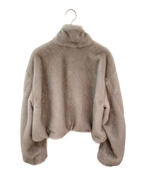 ASTRAET（アストラット）ASTRAET (アストラット) フェイクファー スタンドカラー ブルゾン ベージュ サイズ:Fの古着・服飾アイテム