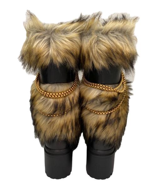 GIUSEPPE ZANOTTI（ジュゼッペザノッティ）GIUSEPPE ZANOTTI (ジュゼッペザノッティ) フェイクファーブーツ ブラック サイズ:36の古着・服飾アイテム