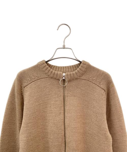 Maison Margiela（メゾンマルジェラ）Maison Margiela (メゾンマルジェラ) ジップニットトップス ベージュ サイズ:Mの古着・服飾アイテム
