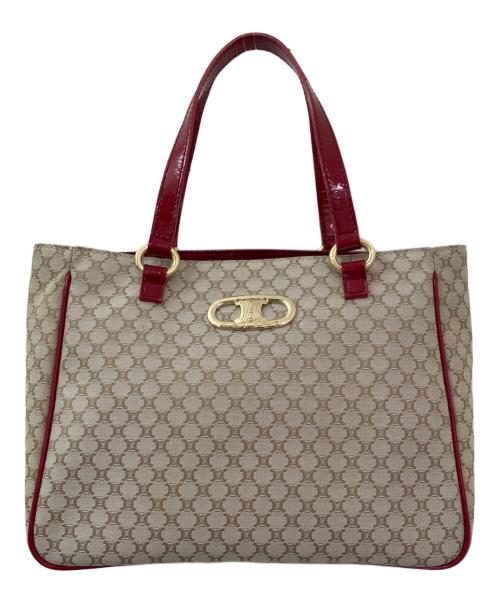 CELINE（セリーヌ）CELINE (セリーヌ) マカダム柄トートバッグ レッドの古着・服飾アイテム