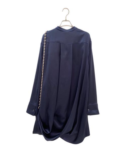 LOEWE（ロエベ）LOEWE (ロエベ) Chain シルクシャツドレス ネイビー サイズ:32の古着・服飾アイテム