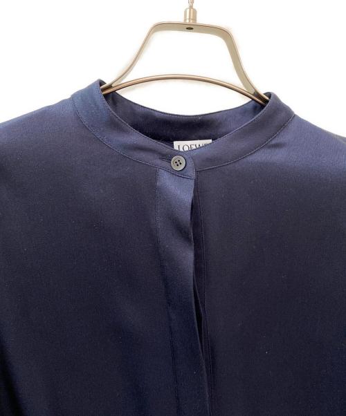 LOEWE（ロエベ）LOEWE (ロエベ) Chain シルクシャツドレス ネイビー サイズ:32の古着・服飾アイテム