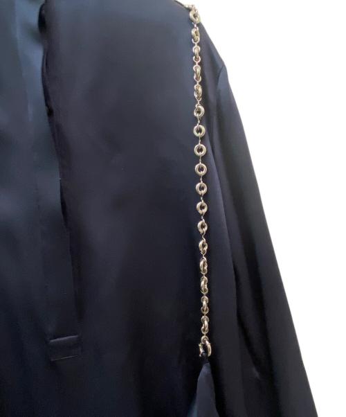 LOEWE（ロエベ）LOEWE (ロエベ) Chain シルクシャツドレス ネイビー サイズ:32の古着・服飾アイテム
