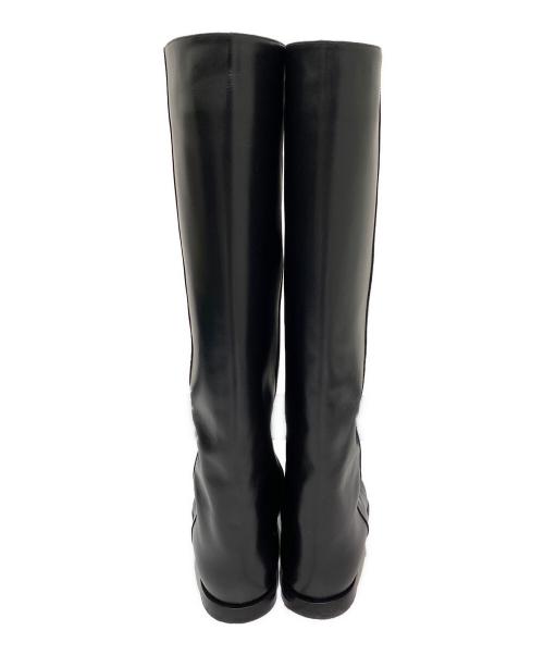 VERO CUOIO（ベロクオイオ）VERO CUOIO (ベロクオイオ) ロングブーツ ブラック サイズ:37の古着・服飾アイテム