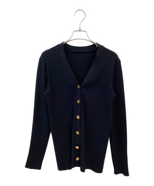 MUSE de Deuxieme Classe（ミューズ ドゥーズィエム クラス）MUSE de Deuxieme Classe (ミューズ ドゥーズィエム クラス) DINER RIB Vネックカーディガン ブラック サイズ:-の古着・服飾アイテム