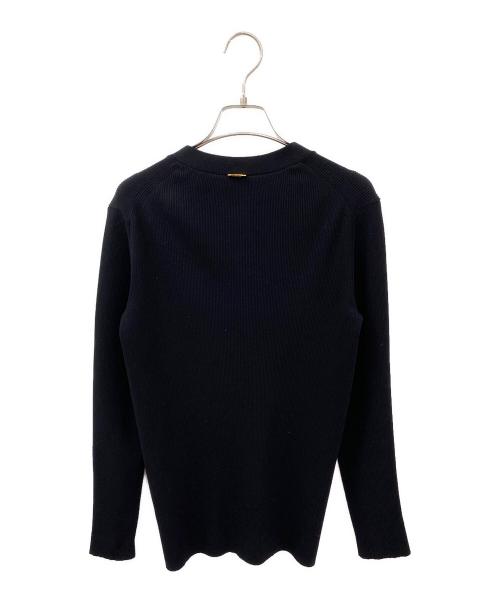 MUSE de Deuxieme Classe（ミューズ ドゥーズィエム クラス）MUSE de Deuxieme Classe (ミューズ ドゥーズィエム クラス) DINER RIB Vネックカーディガン ブラック サイズ:-の古着・服飾アイテム