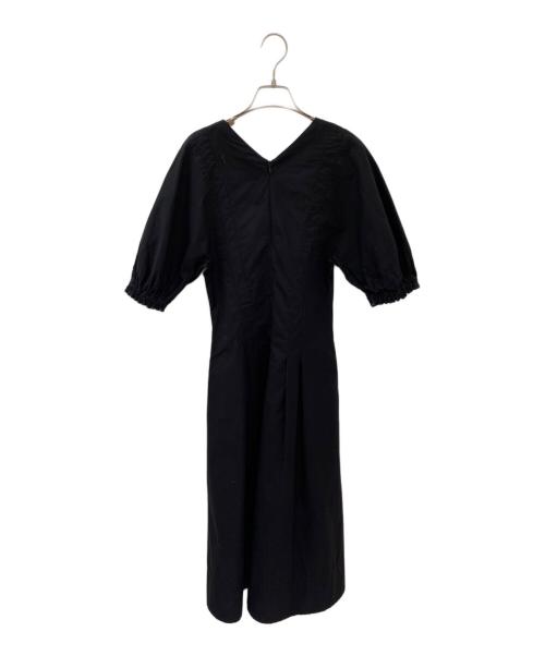 PROENZA SCHOULER（プロエンザ スクーラー）PROENZA SCHOULER (プロエンザ スクーラー) パフスリーブワンピース ブラックの古着・服飾アイテム