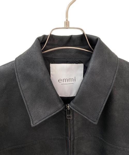 emmi（エミ）emmi (エミ) フェイクレザーダブルジップブルゾン ブラックの古着・服飾アイテム