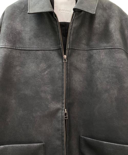 emmi（エミ）emmi (エミ) フェイクレザーダブルジップブルゾン ブラックの古着・服飾アイテム