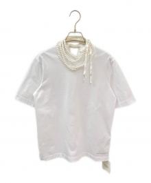 CARVEN（カルヴェン）の古着「クラシック ジャージー エンベリッシュド Tシャツ」｜ホワイト