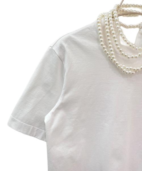 CARVEN（カルヴェン）CARVEN (カルヴェン) クラシック ジャージー エンベリッシュド Tシャツ ホワイト サイズ:XSの古着・服飾アイテム