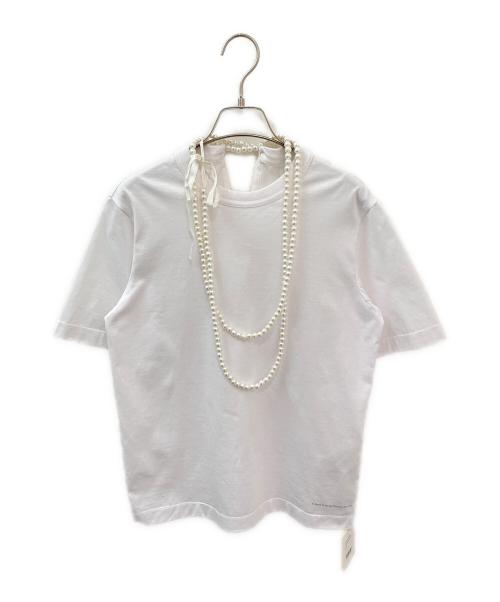 CARVEN（カルヴェン）CARVEN (カルヴェン) クラシック ジャージー エンベリッシュド Tシャツ ホワイト サイズ:XSの古着・服飾アイテム