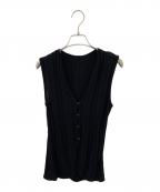 Mame Kurogouchiマメクロゴウチ）の古着「Drop Jacquard Knitted Vest」｜ブラック