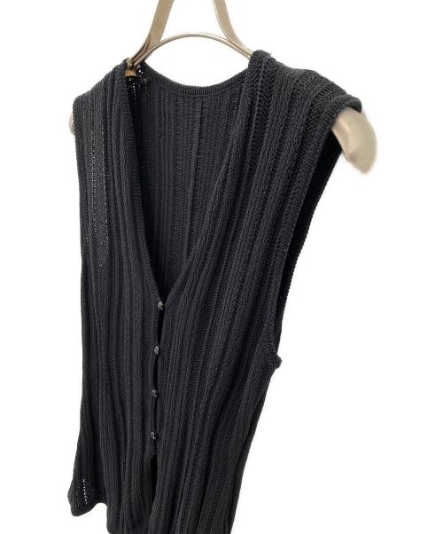 Mame Kurogouchi（マメクロゴウチ）Mame Kurogouchi (マメクロゴウチ) Drop Jacquard Knitted Vest ブラック サイズ:2の古着・服飾アイテム