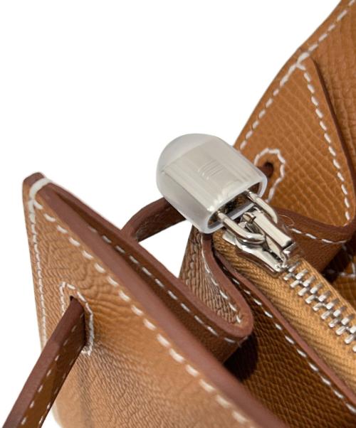 HERMES（エルメス）HERMES (エルメス) Kelly to go Wallet Bag/ケリトゥーゴー/エトゥープ/ヴォーエプソン/シルバー金具/W刻印：2024年製 ゴールドの古着・服飾アイテム