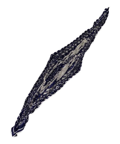 HERMES（エルメス）HERMES (エルメス) カレ55 プリーツ ブルー サイズ:55の古着・服飾アイテム