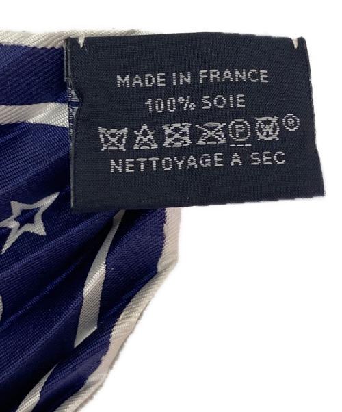 HERMES（エルメス）HERMES (エルメス) カレ55 プリーツ ブルー サイズ:55の古着・服飾アイテム