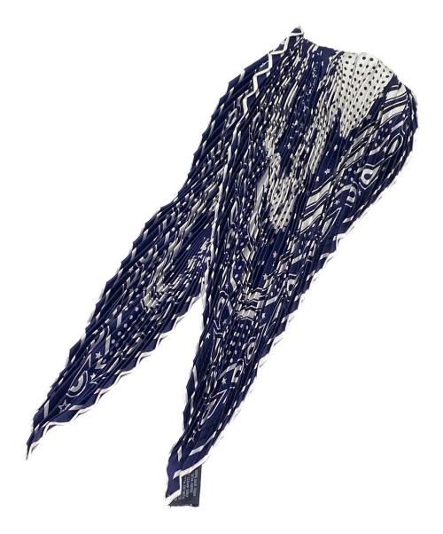 HERMES（エルメス）HERMES (エルメス) カレ55 プリーツ ブルー サイズ:55の古着・服飾アイテム