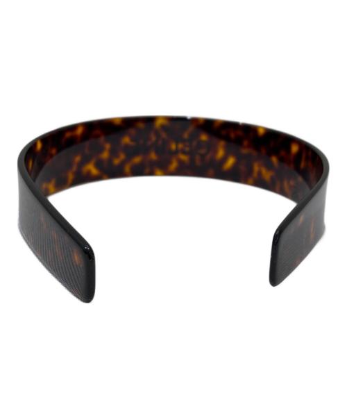 CELINE（セリーヌ）CELINE (セリーヌ) ヘアバンド ダークハバナ×ゴールドの古着・服飾アイテム