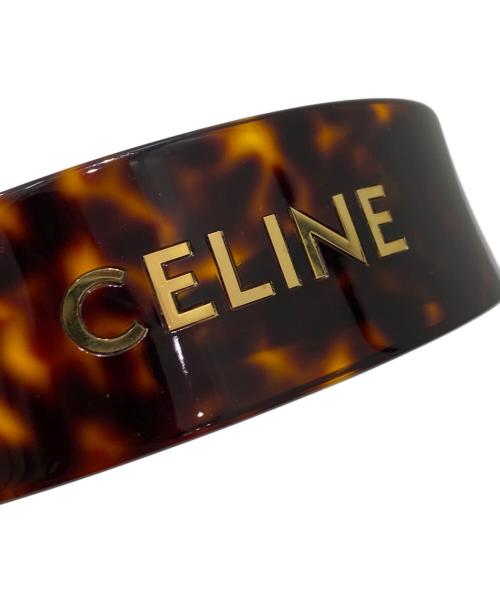 CELINE（セリーヌ）CELINE (セリーヌ) ヘアバンド ダークハバナ×ゴールドの古着・服飾アイテム