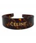 CELINE (セリーヌ) ヘアバンド ダークハバナ×ゴールド：40000円