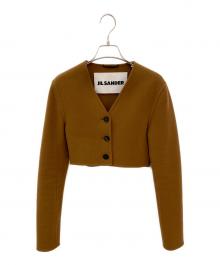 JIL SANDER（ジルサンダー）の古着「ノーカラージャケット」｜ブラウン