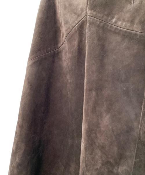 CELINE（セリーヌ）CELINE (セリーヌ) レザースカート ブラウン サイズ:34の古着・服飾アイテム