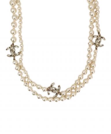中古・古着通販】CHANEL (シャネル) ココマーク付きパールネックレス