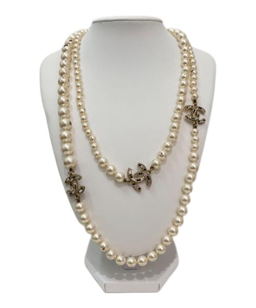 CHANEL（シャネル）CHANEL (シャネル) ココマーク付きパールネックレスの古着・服飾アイテム