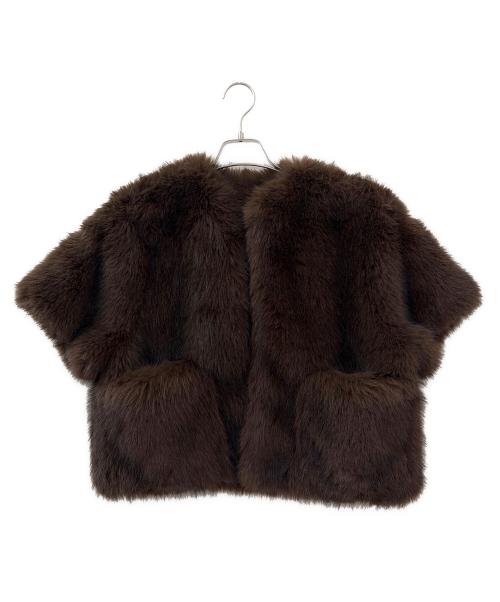 l'heritage martinique（レリタージュ マルティニーク）l'heritage martinique (レリタージュ マルティニーク) ファーブルゾン ブラウン サイズ:-の古着・服飾アイテム